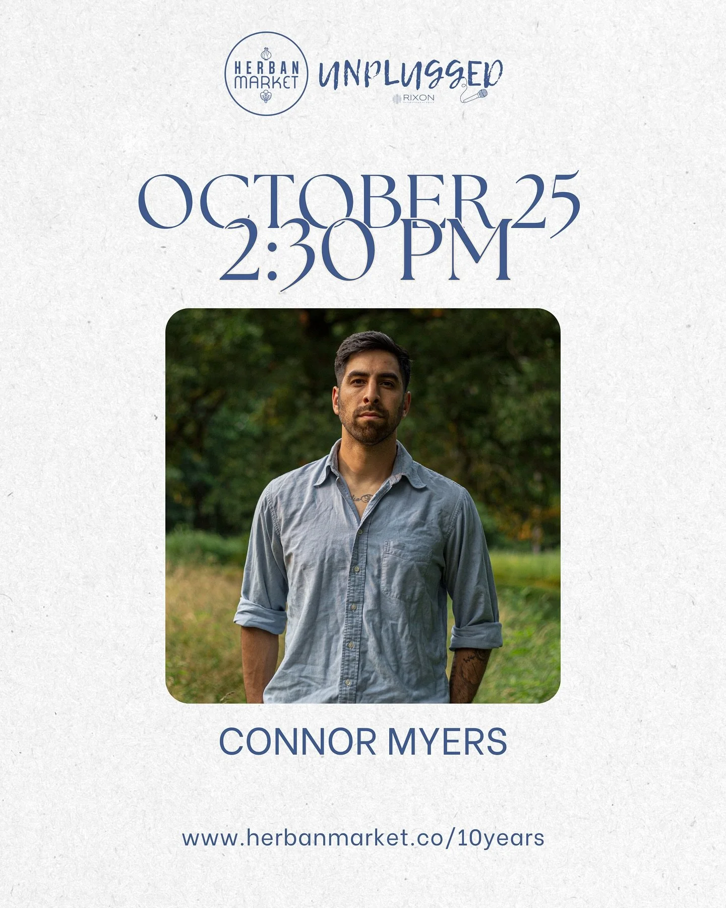 Mark your calendars 🗓️ We are thrilled to announce that @connormyersmusic will be hitting the “Unplugged” stage at 2:30pm! Recently signing with Rixon Entertainment Group and releasing his heartfelt single “Making Me A Man” &