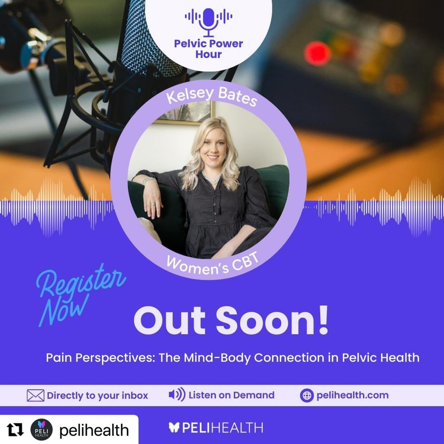 #Repost @pelihealth with @use.repost
・・・
🌟 Join us for an exclusive online event with Kelsey Bates, a licensed psychotherapist specializing in women&rsquo;s health and founder of @womenscbt. Kelsey offers therapy to women experiencing chronic illnes