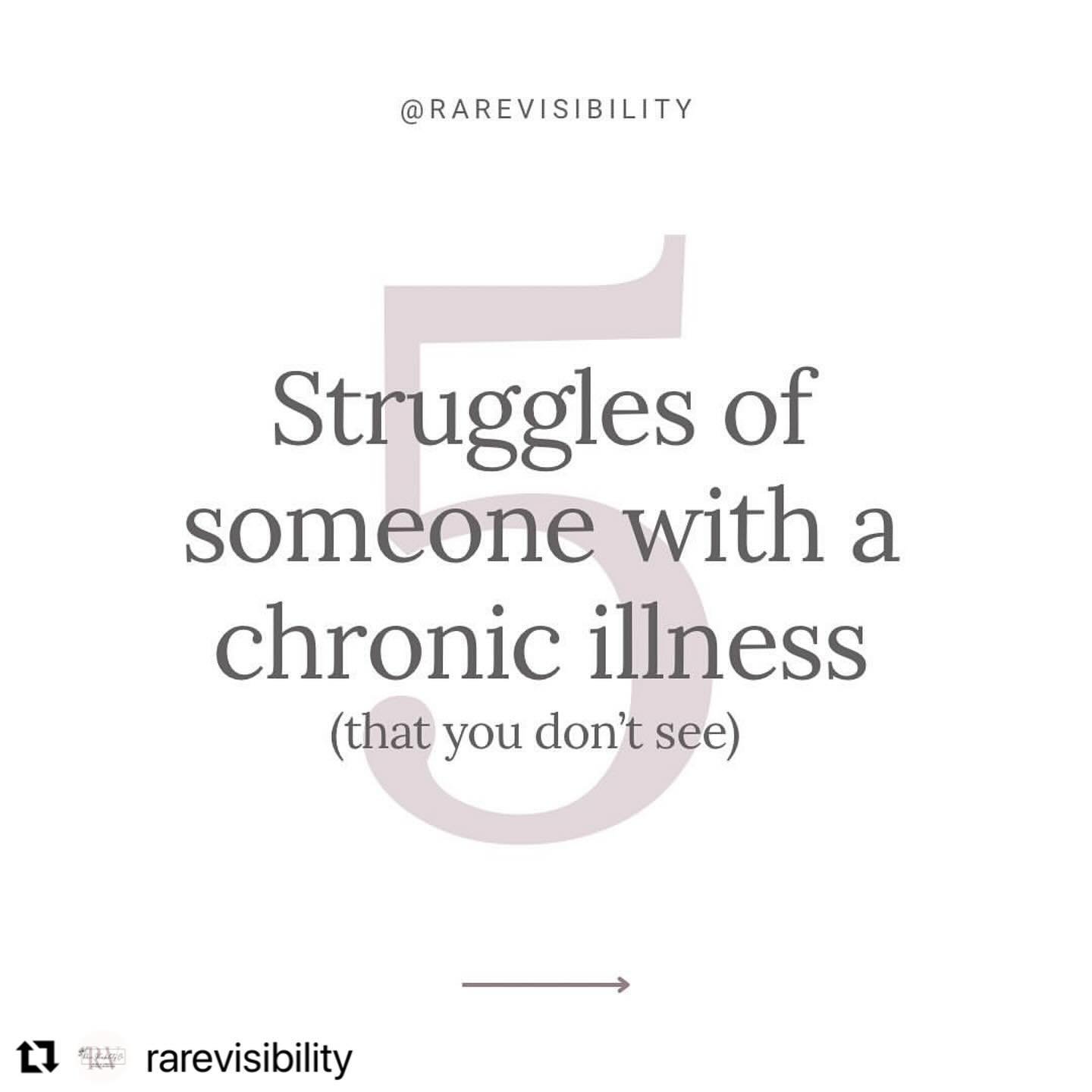 #Repost @rarevisibility with @use.repost
・・・
Struggles of someone with a chronic illness that you probably don&rsquo;t see ⤵️

🙌🏻 We are in constant fear of flare up&rsquo;s and do everything we can to avoid them - even if that means making sacrifi