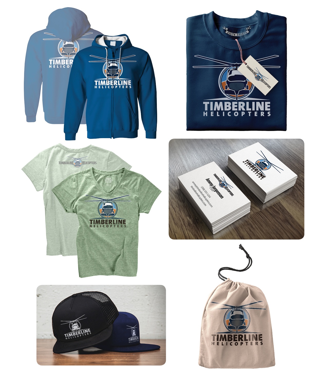 Timberline Helicopters Mockups