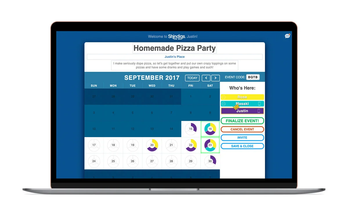 Shindigs - Quick Social Event Scheduling