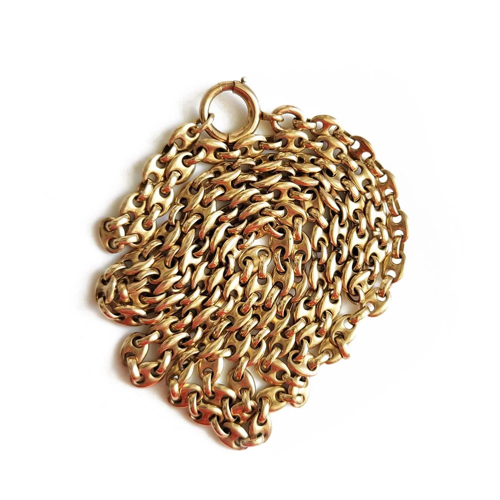 Antique 9ct Gold Mega Mariner Chain