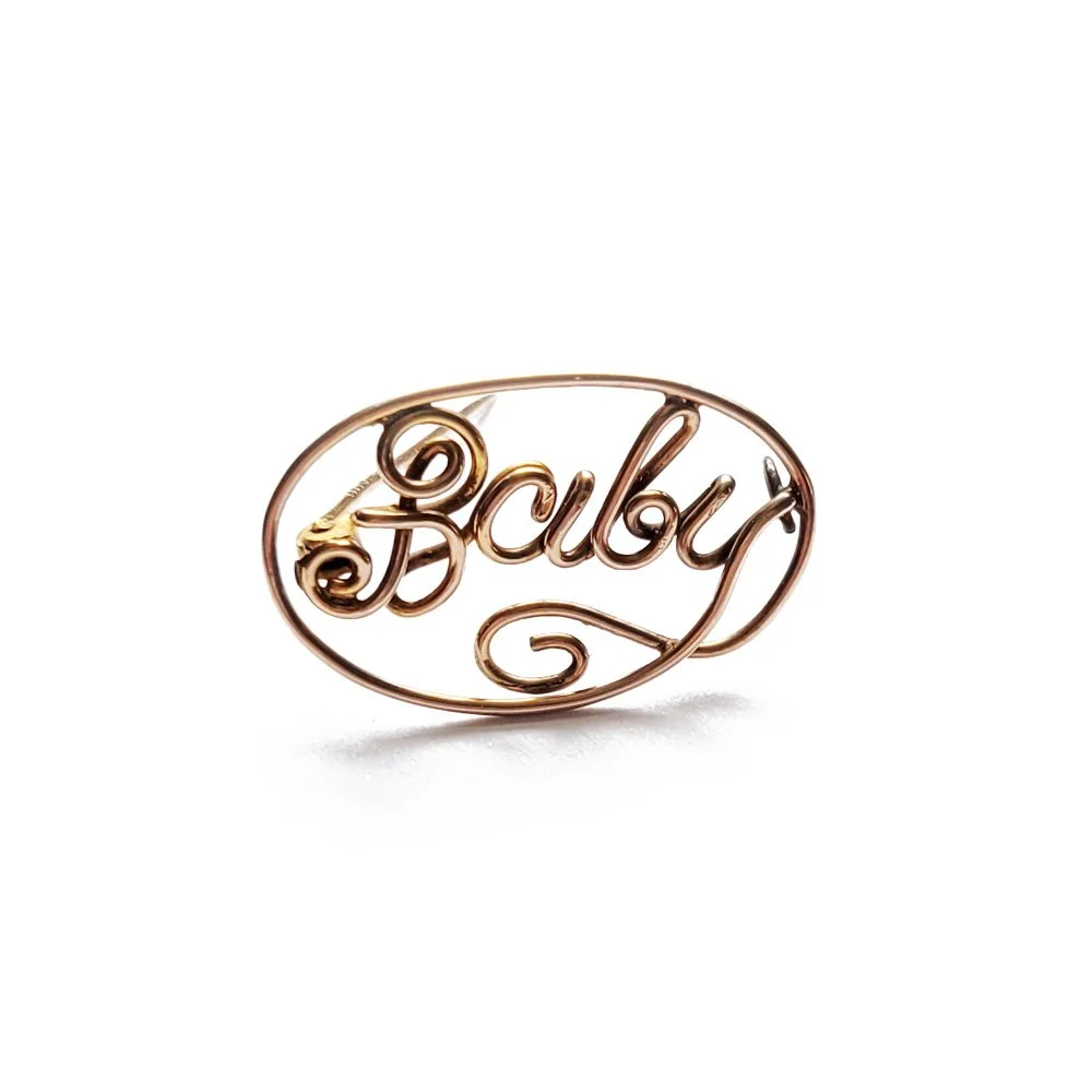 Antique 9ct Gold 'Baby' Brooch by Murrle Bennett
