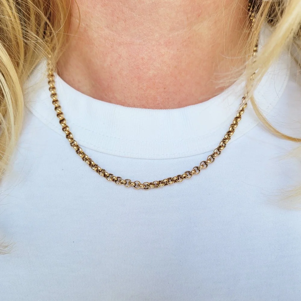 Antique 9ct Gold Rollo Chain