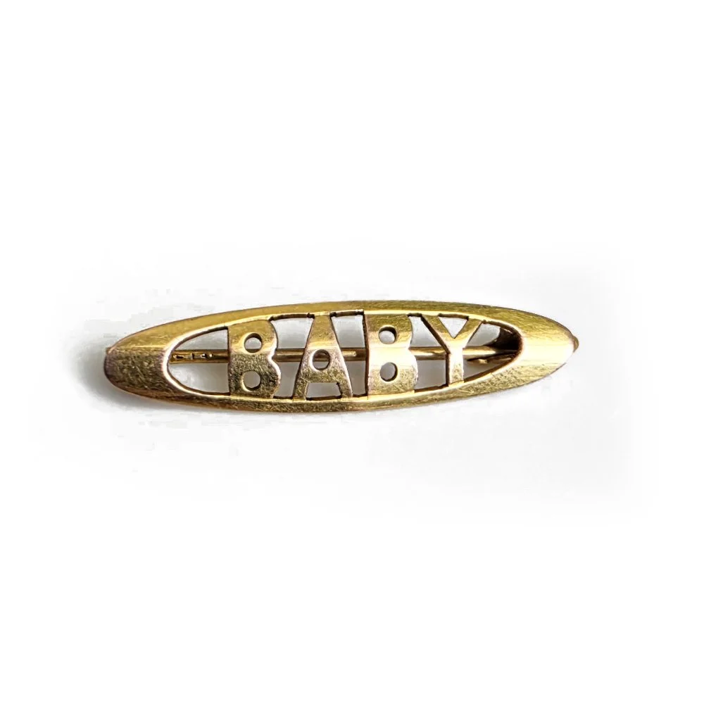 Antique 9ct Gold 'Baby' Brooch