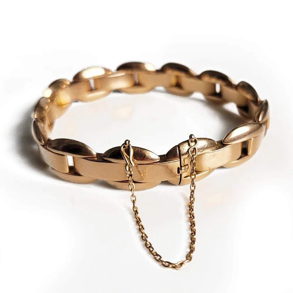 Beautiful Art Deco Rose Gold Bracelet
