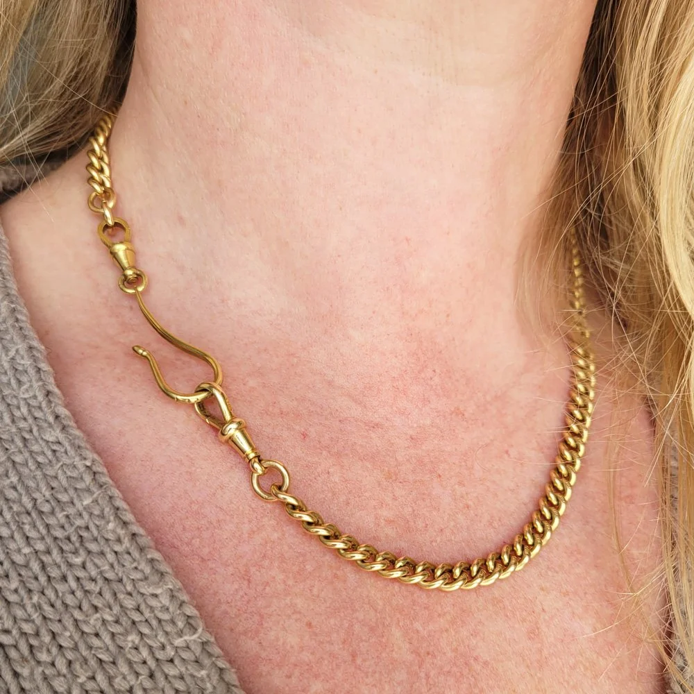 Epic Victorian Shepherd's Hook with Dog Clip Jewels Antiqua