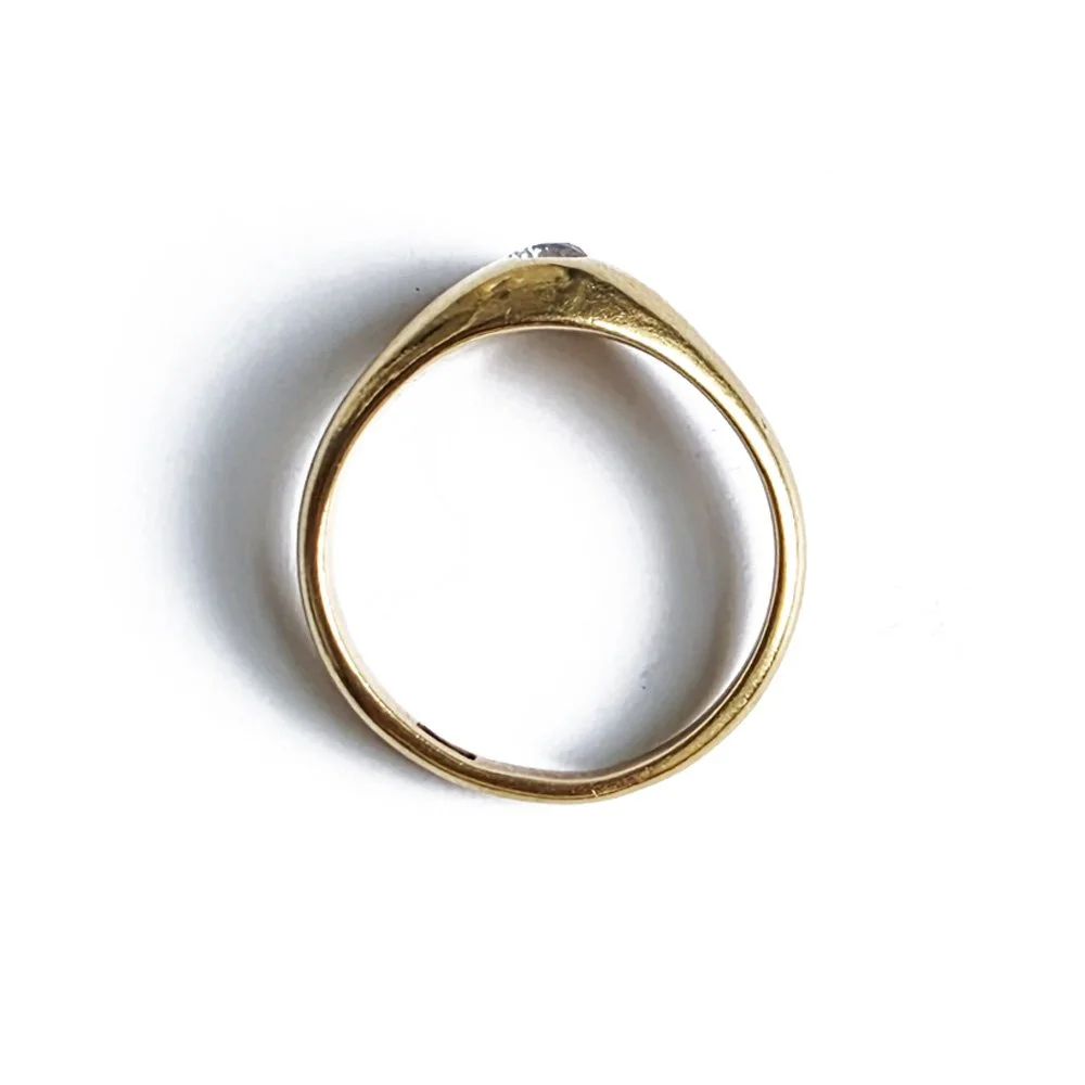 Antique Old Cut Diamond 'Stirrup' Ring