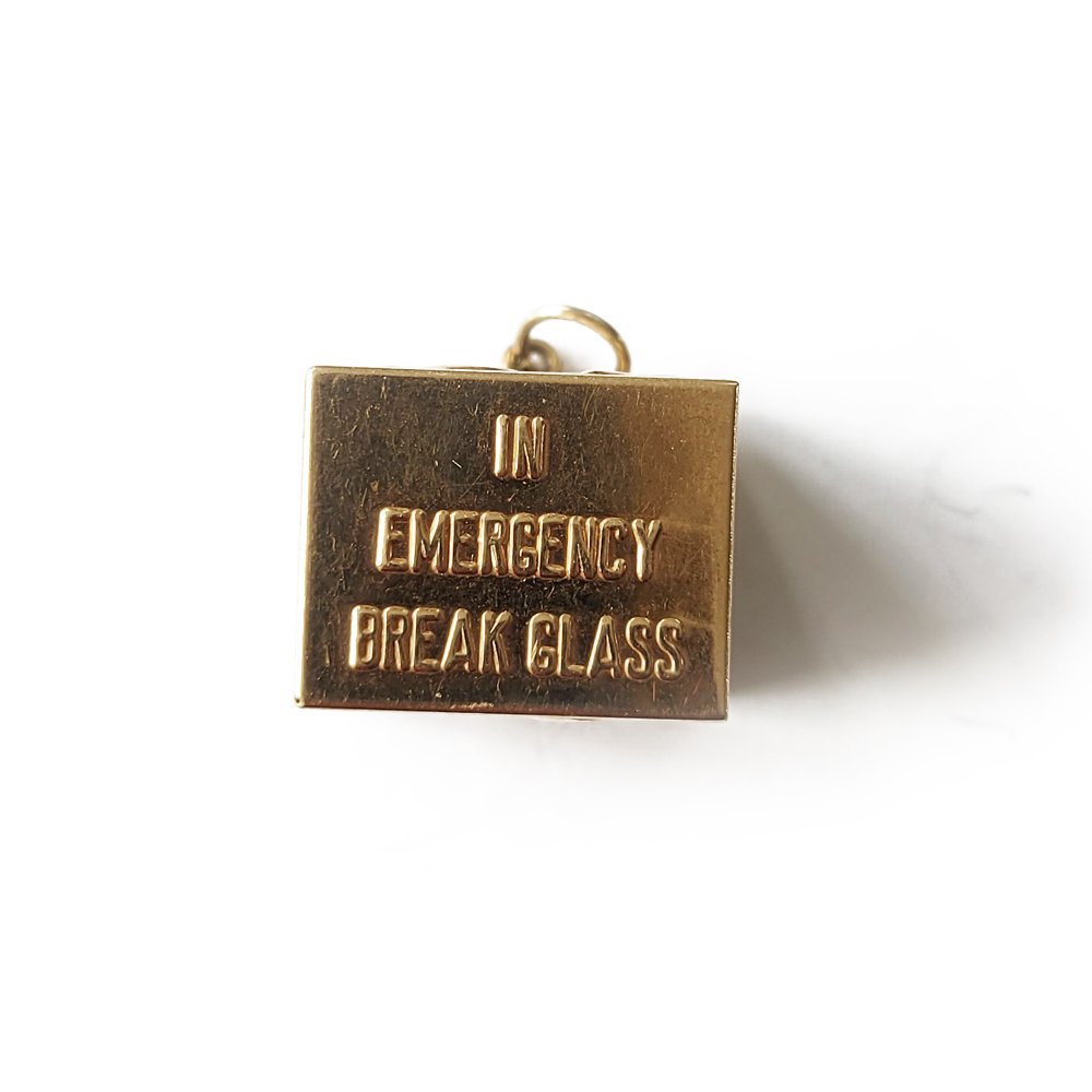 1940s 14ct Gold 'Break Glass in case of Emergency' Dollar Bill Charm