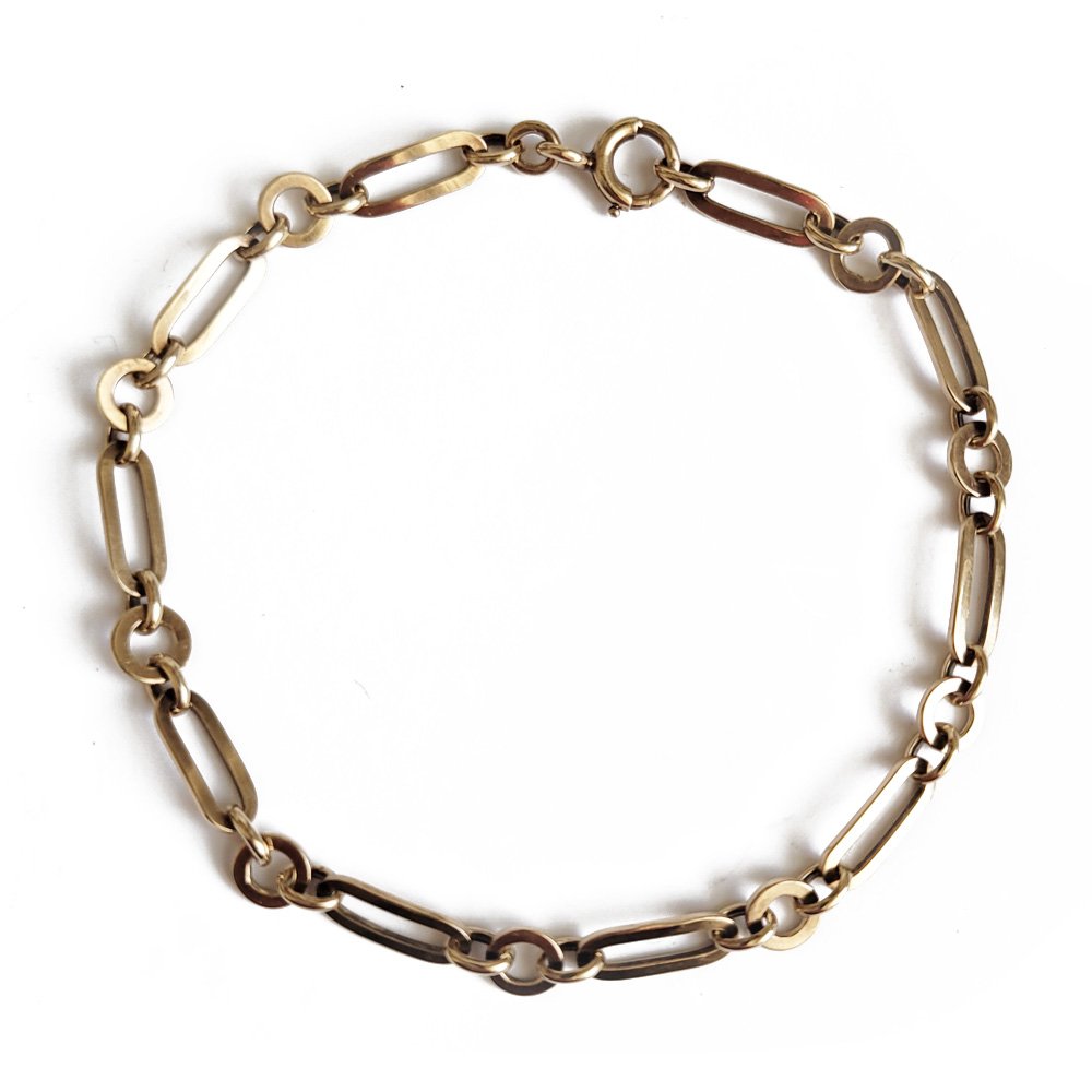 1960s 9ct Gold 'Flat Fetter Link' Bracelet