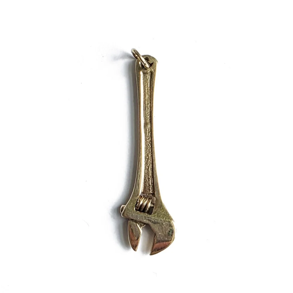 Vintage 9ct Gold Adjustable Spanner Pendant