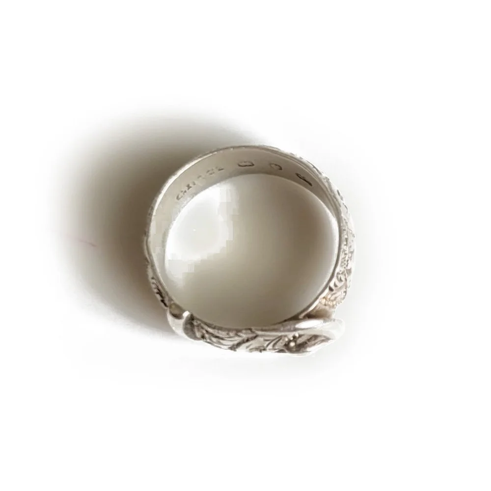 Beautifully Wide Victorian Silver Buckle Ring