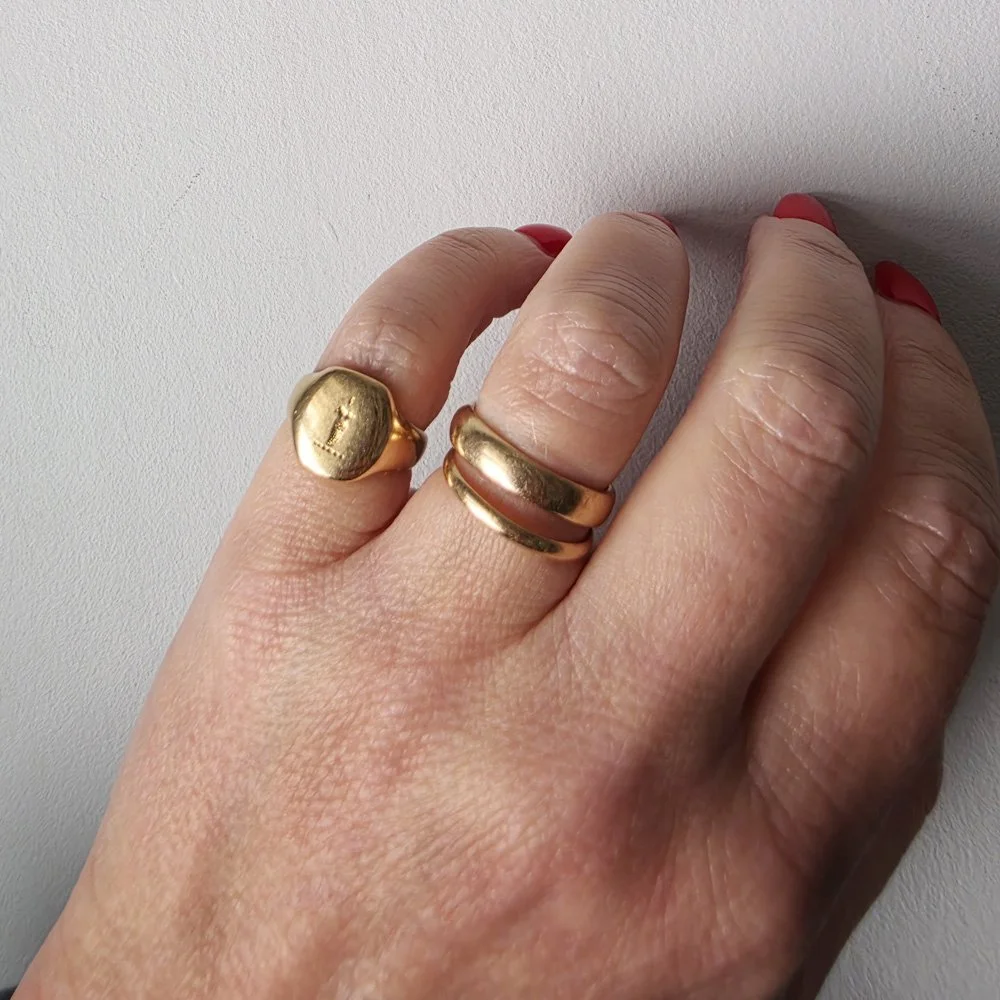 Incredible 18ct Rose Gold Antique Mermaid Signet Ring Jewels Antiqua