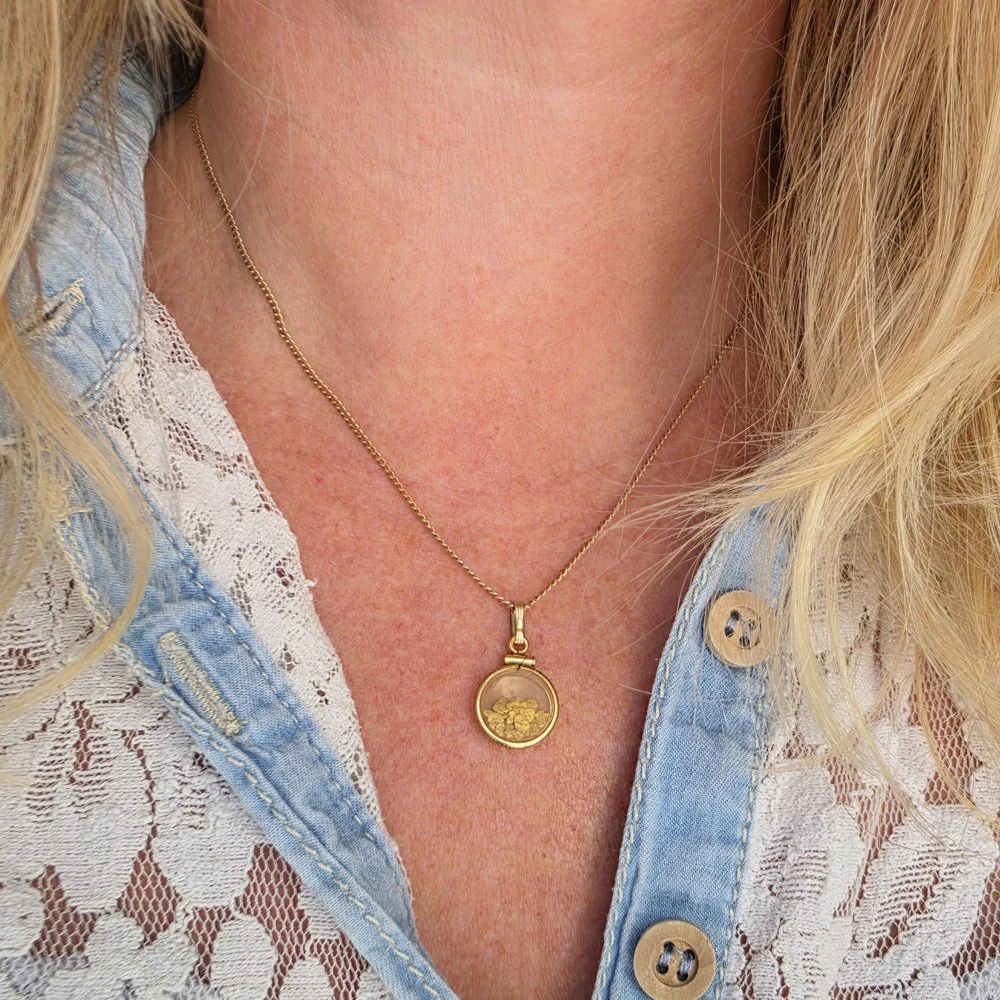 Antique 'Goldrush' Shaker Locket Pendants
