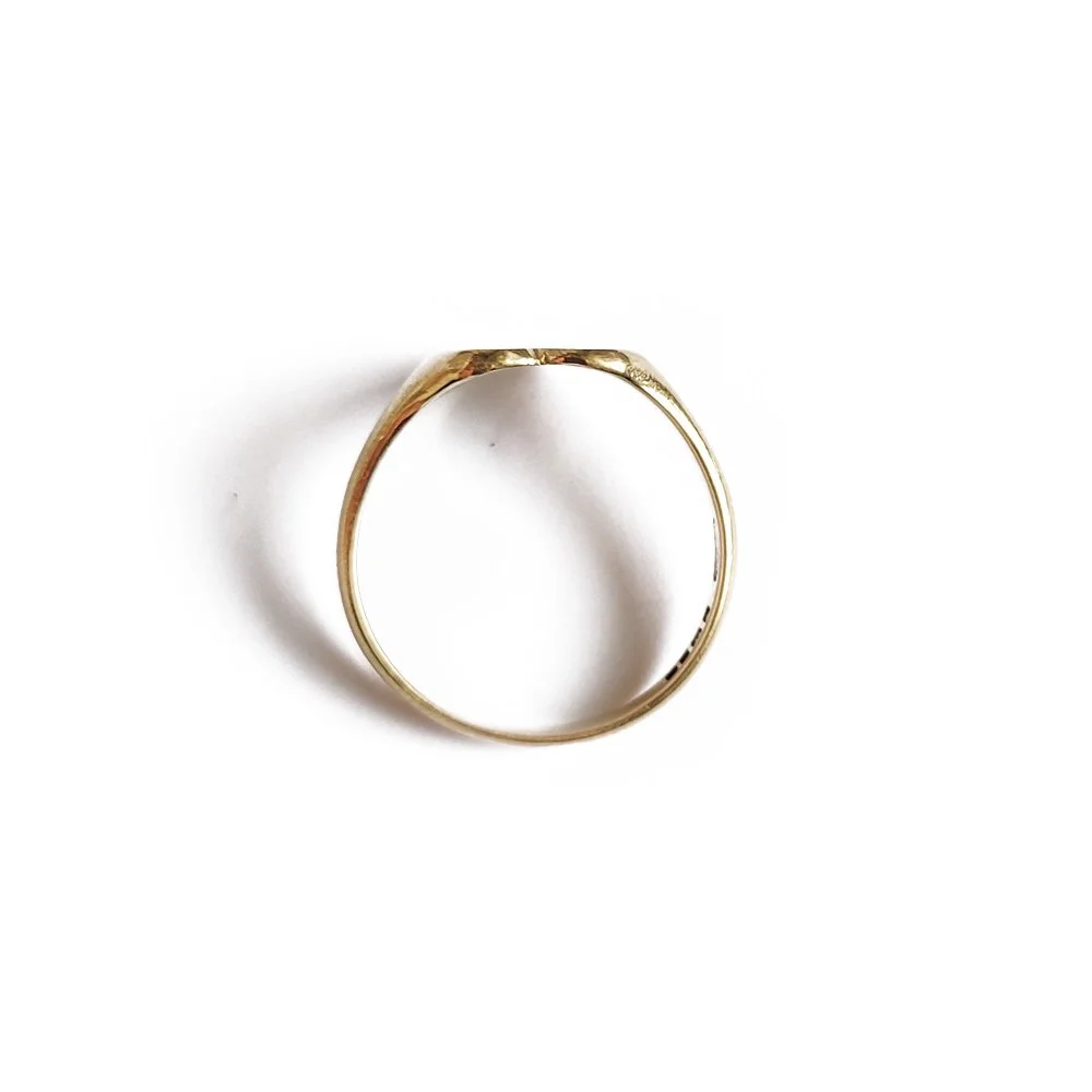 1950s 18ct Heart Signet Ring