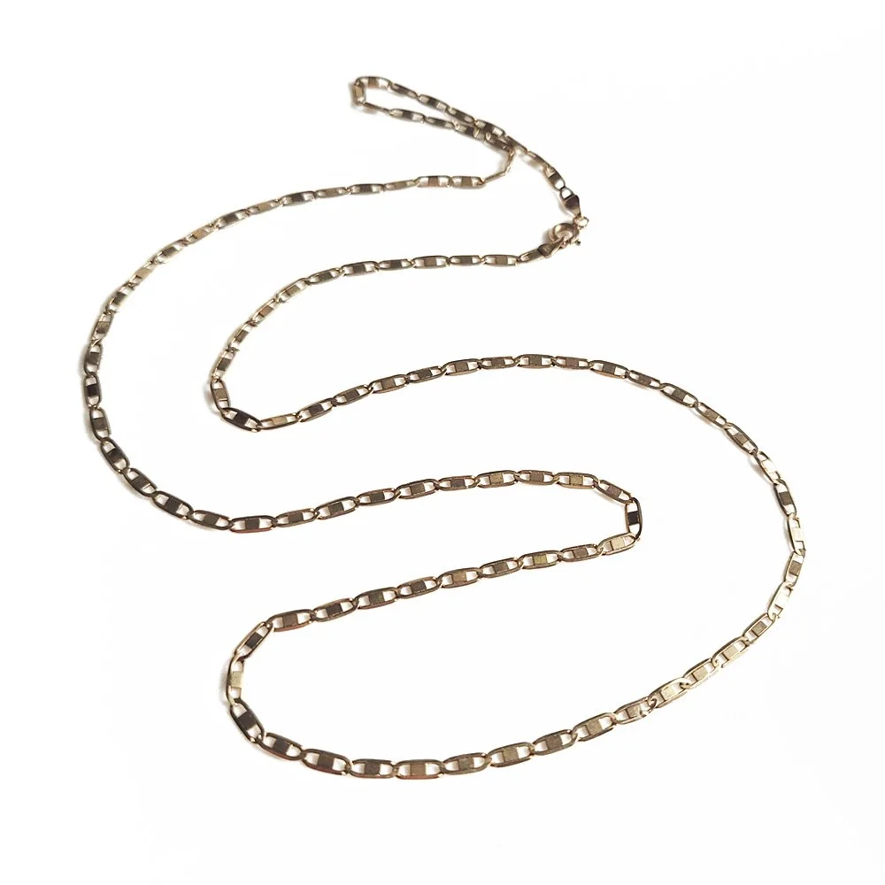 Vintage 9ct Yellow Gold Flat Mini-Mariner Chain