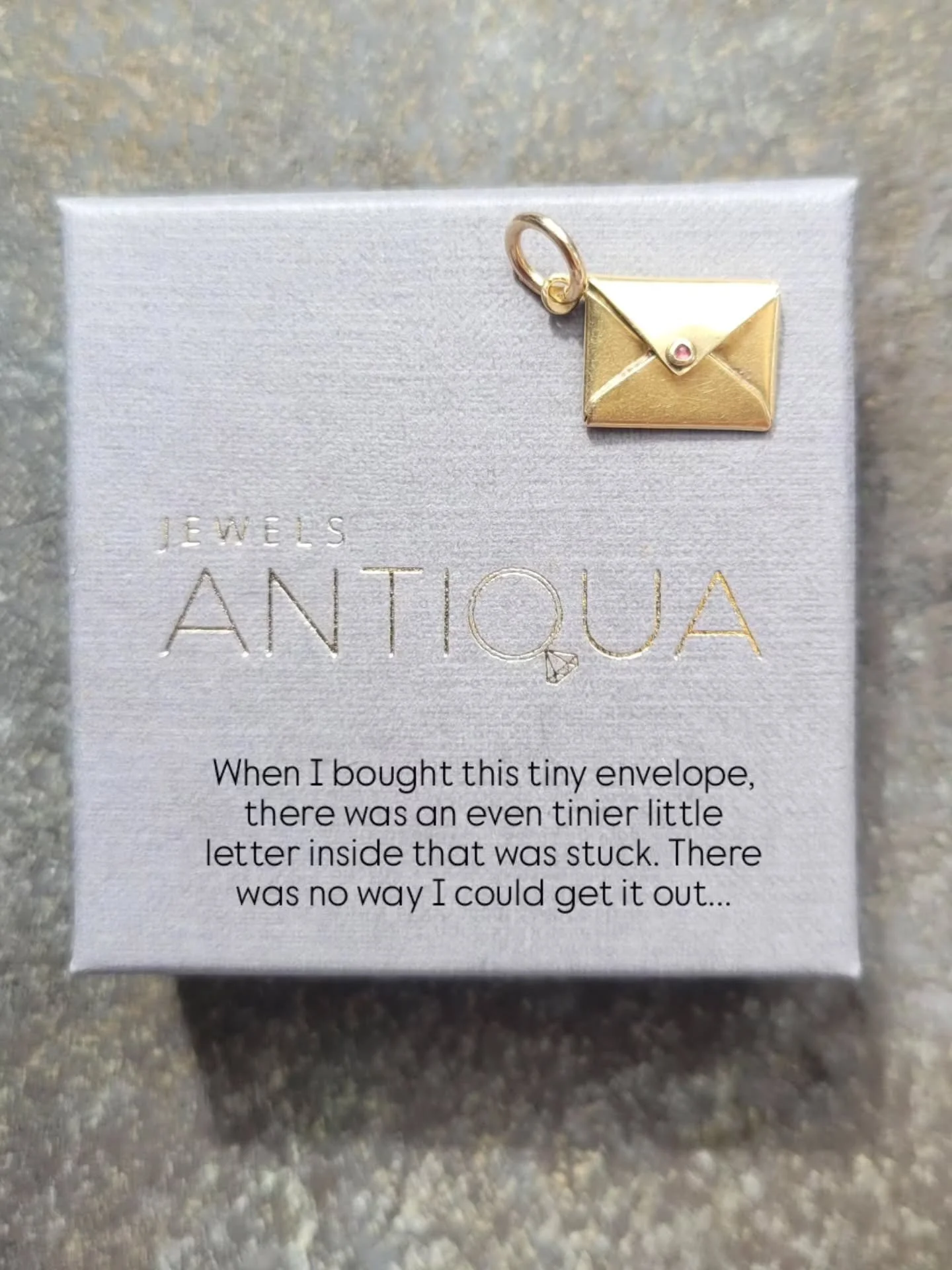 Special Delivery! 18ct tiny envelope charm now available.