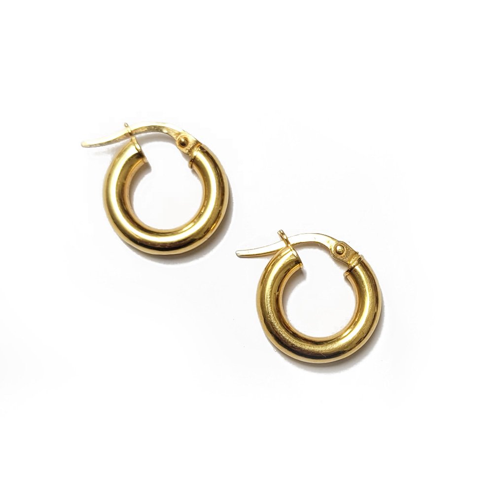 Gorgeous Baby 18ct Gold Tube Huggy Hoops