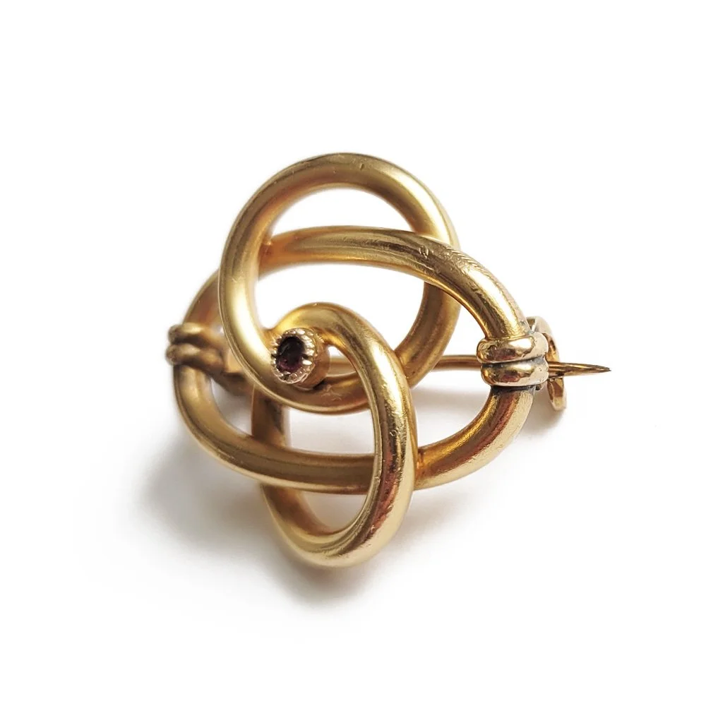 Antique French 'FIX' Intertwined Brooch