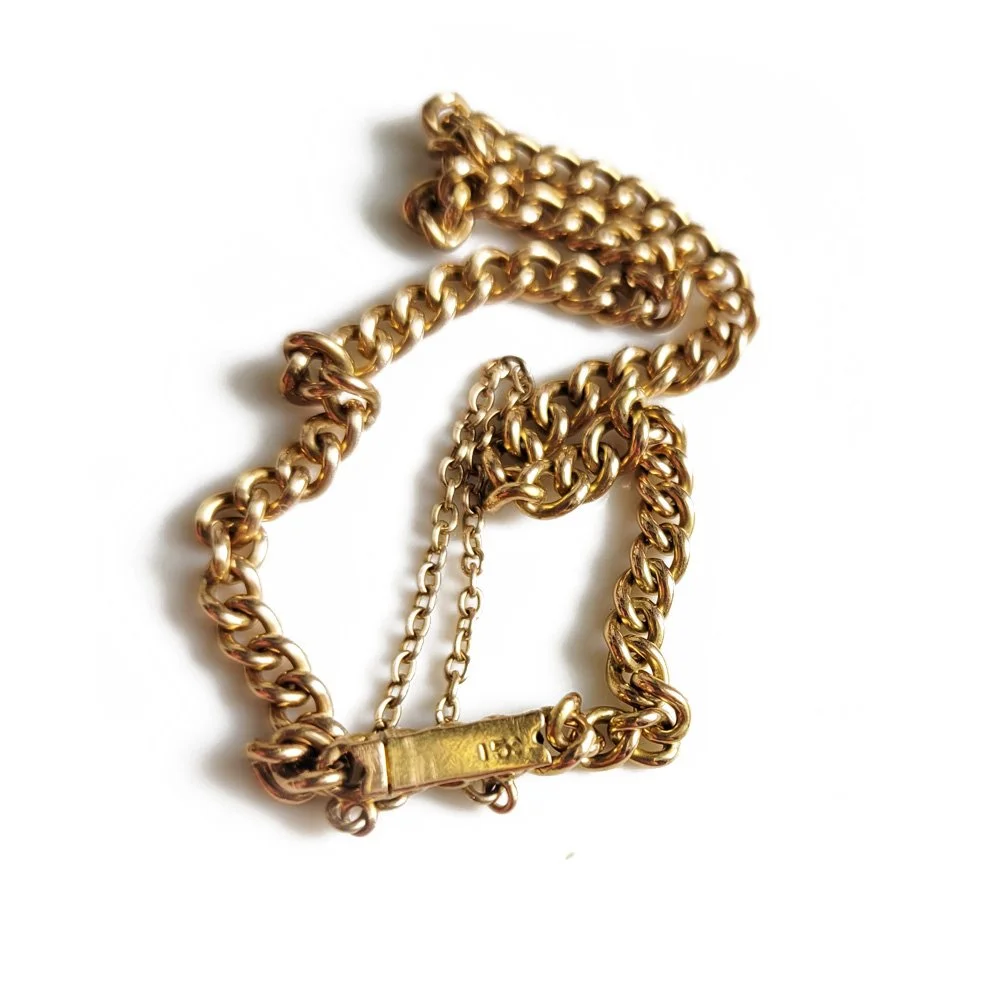 15ct Gold Slim Curb Link Bracelet