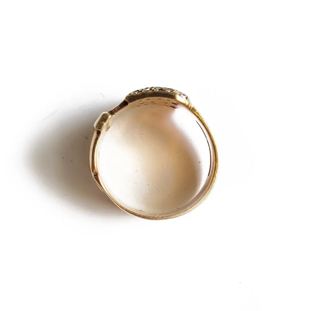 1970s Diamond Set Buckle Ring