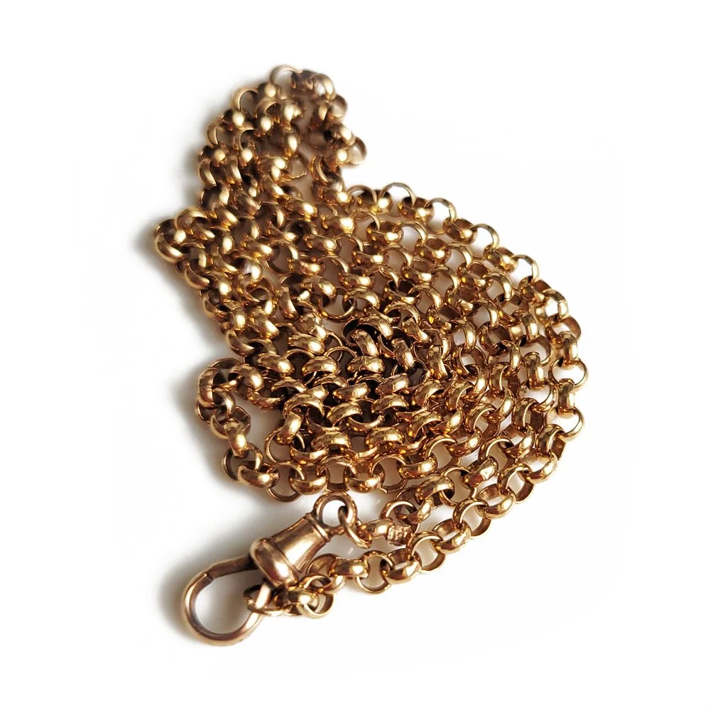 Antique 9ct Warm Gold Rollo / Belcher Chain