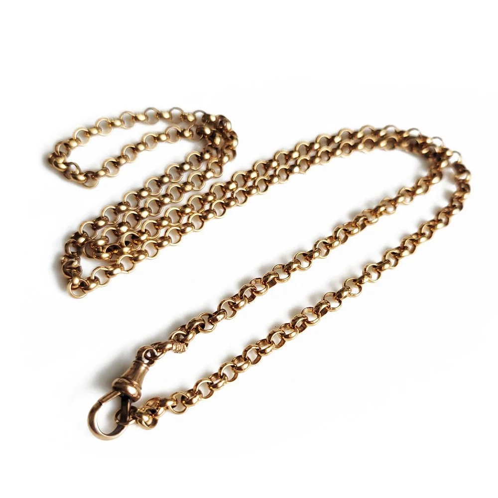 Antique 9ct Warm Gold Rollo / Belcher Chain