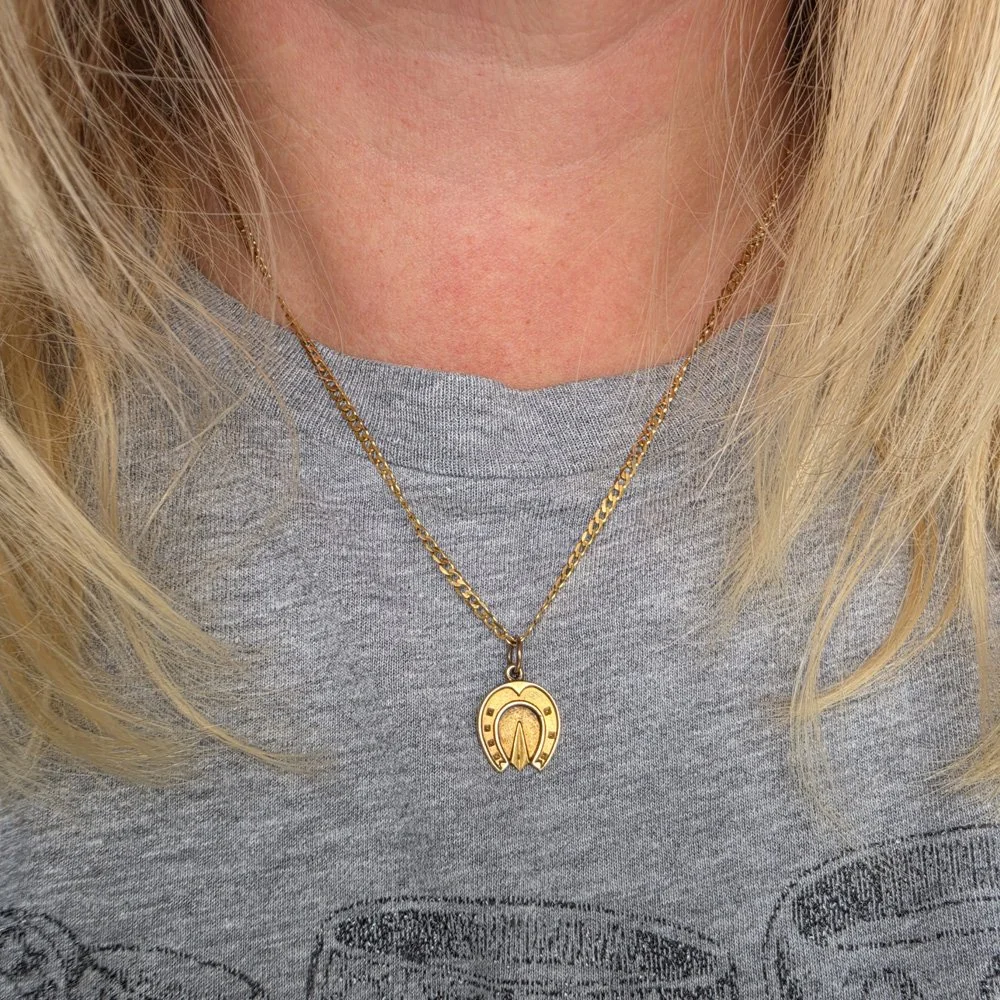 Victorian 15ct Gold Horseshoe Pendant