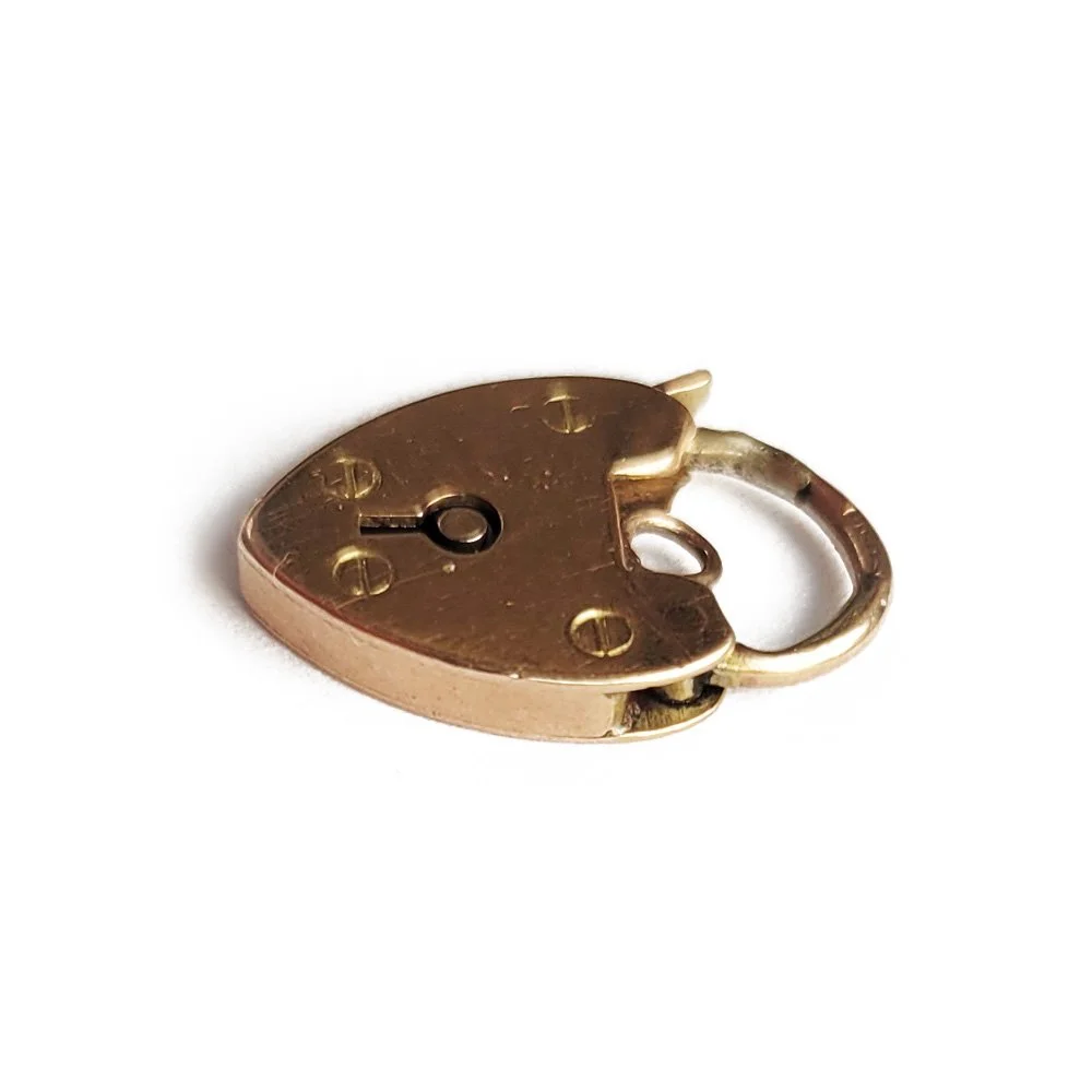Antique Rose Gold Heart Padlock