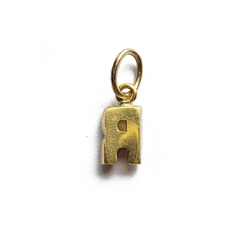 Victorian Old Cut Diamond 'R' Pendant