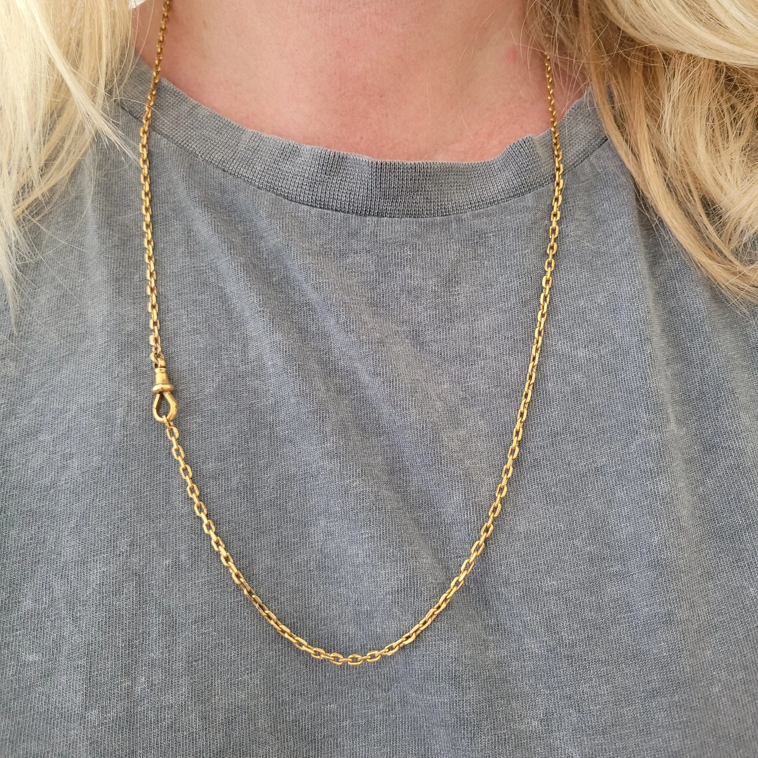 Fabulous Antique 15ct Gold Biker Link Chain