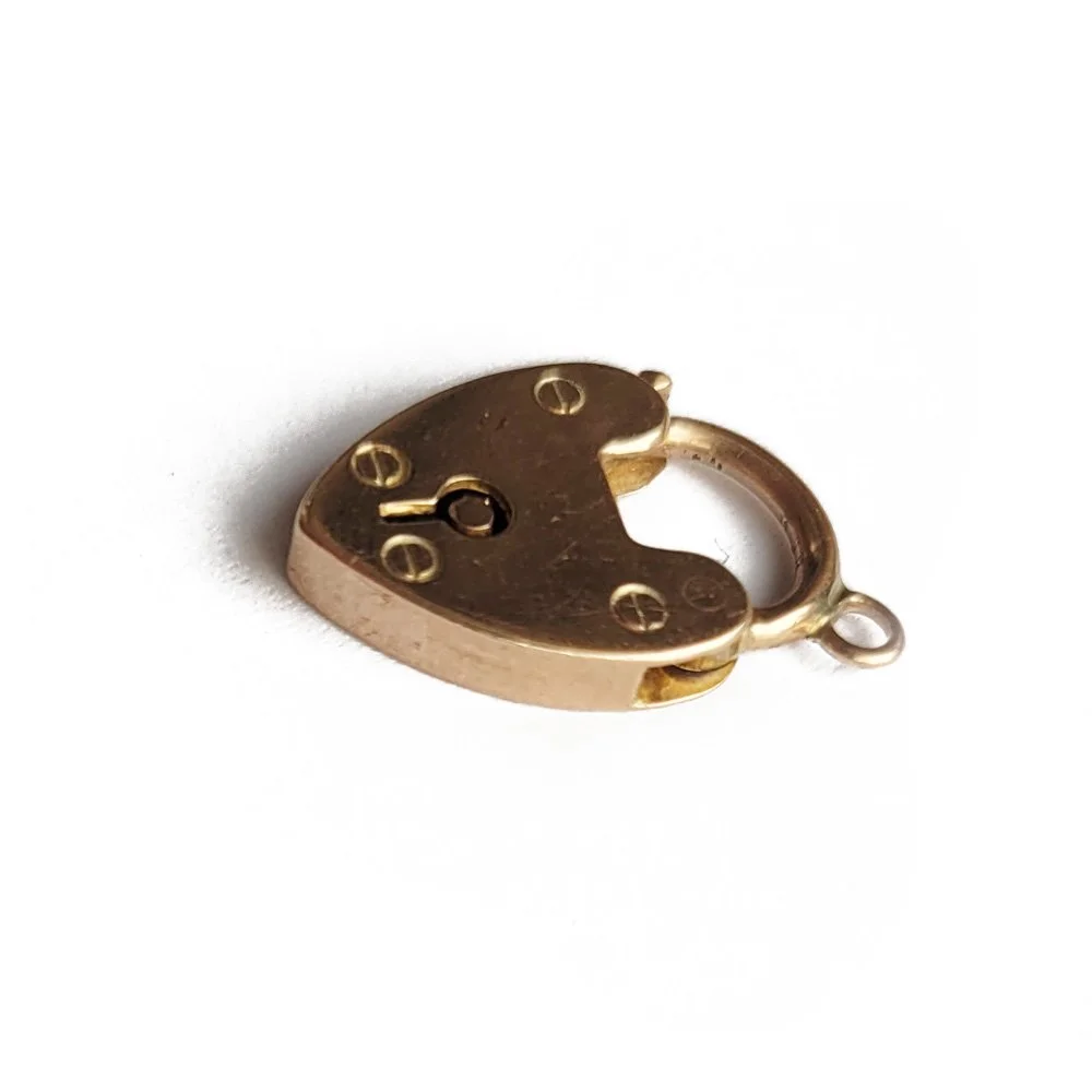 Vintage 9ct Rose Gold Heart Padlock