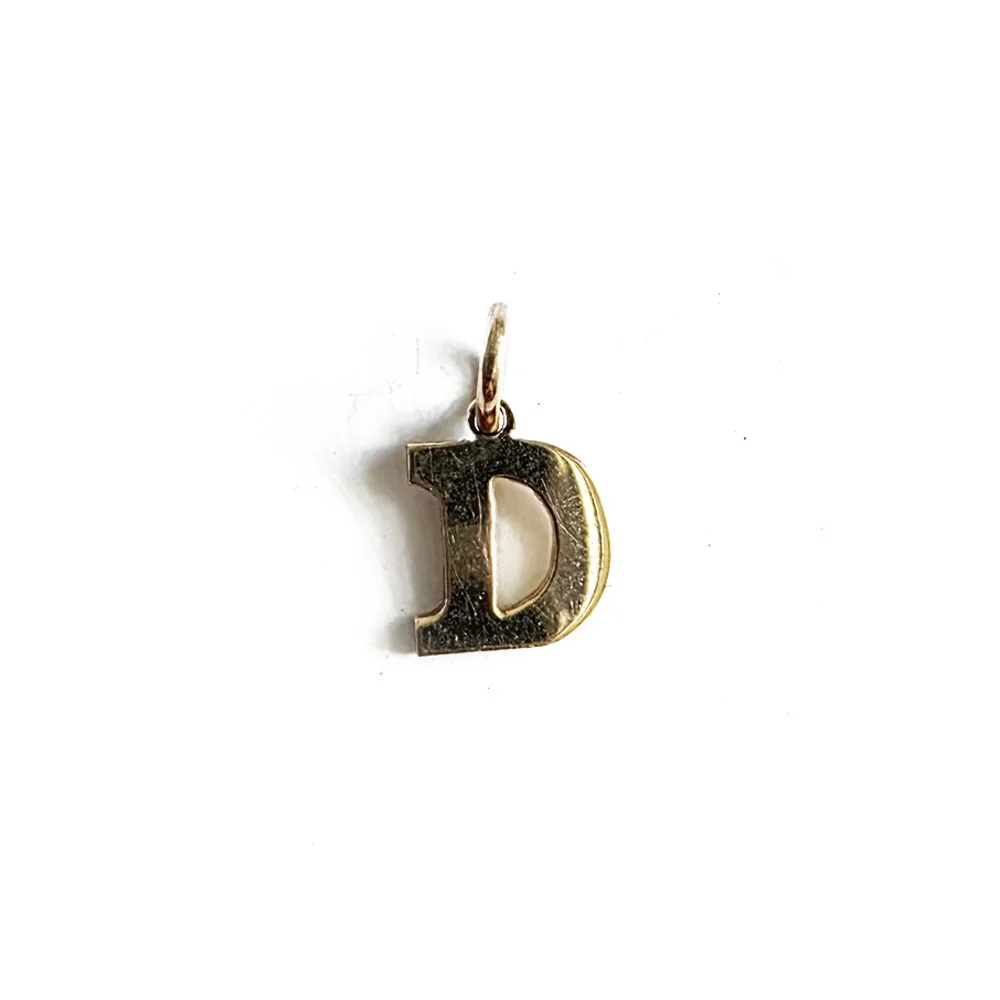 Vintage 'D' Initial Pendant
