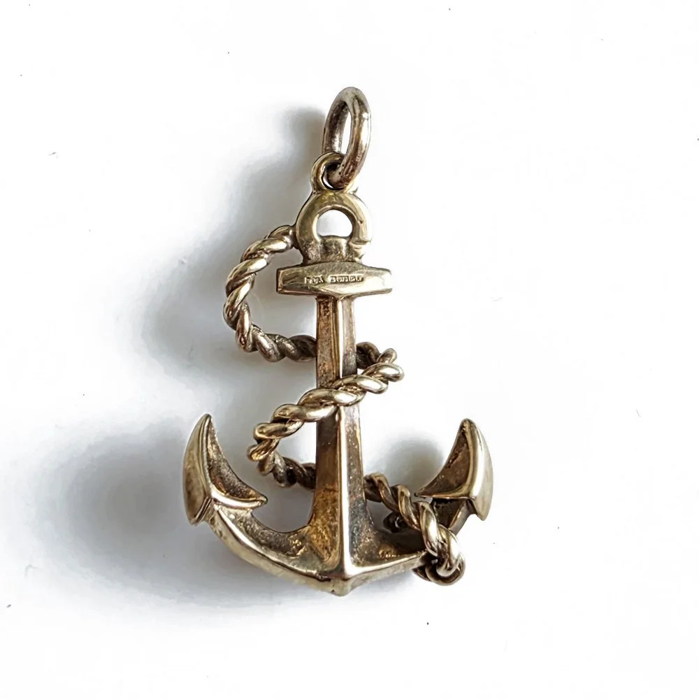 Heavy Vintage 9ct Gold Anchor Pendant