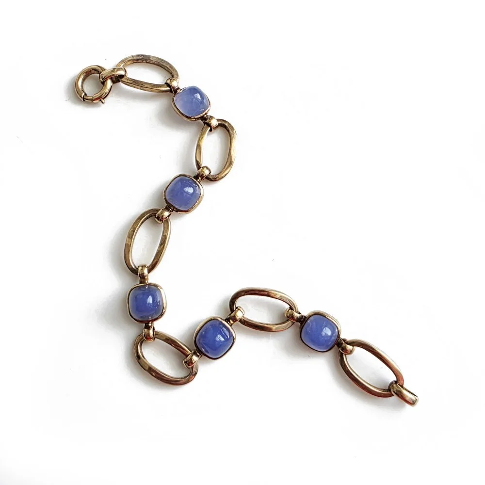 1930s Blue Chalcedony Bracelet