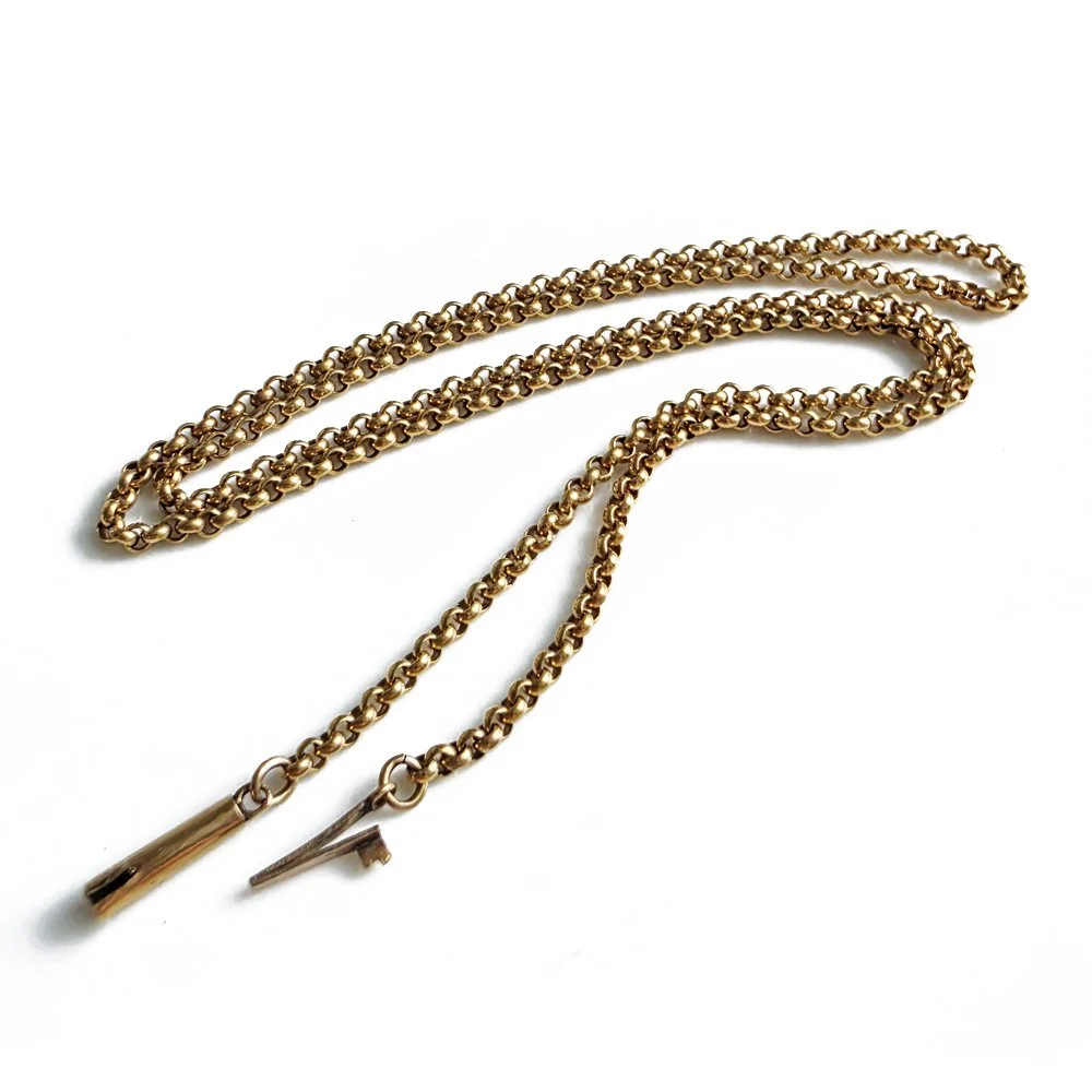 Beautiful Antique 9ct Gold Slim Belcher Chain
