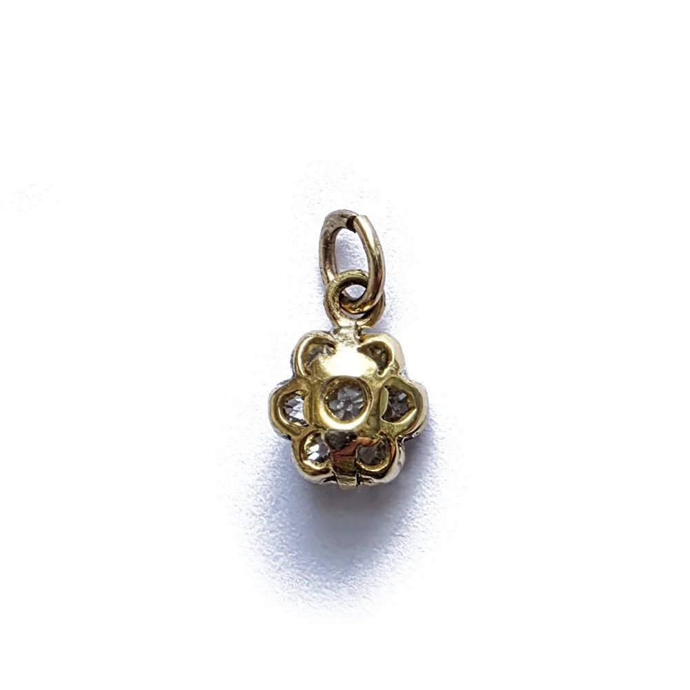Antique Old Cut Diamond Cluster Pendant