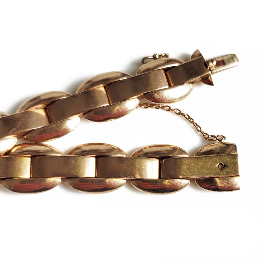 Beautiful Art Deco Rose Gold Bracelet
