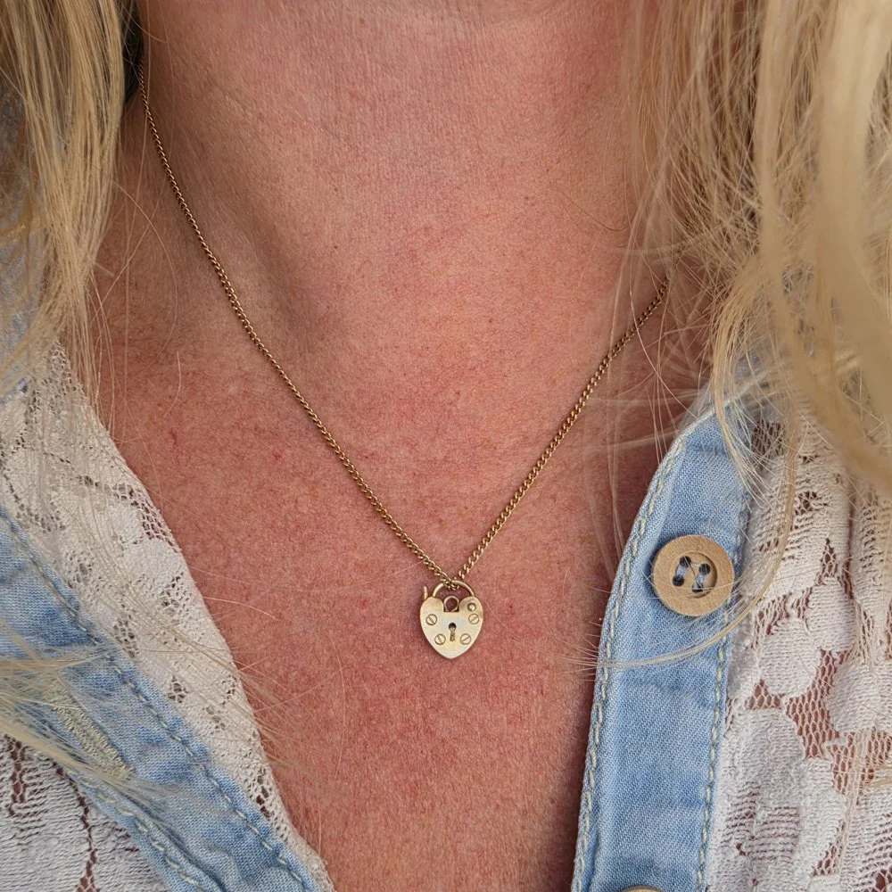 Vintage 9ct Gold Baby Padlock Pendant