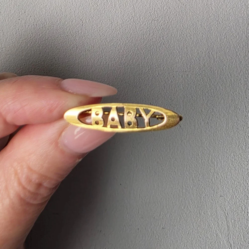 Antique 9ct Gold 'Baby' Brooch