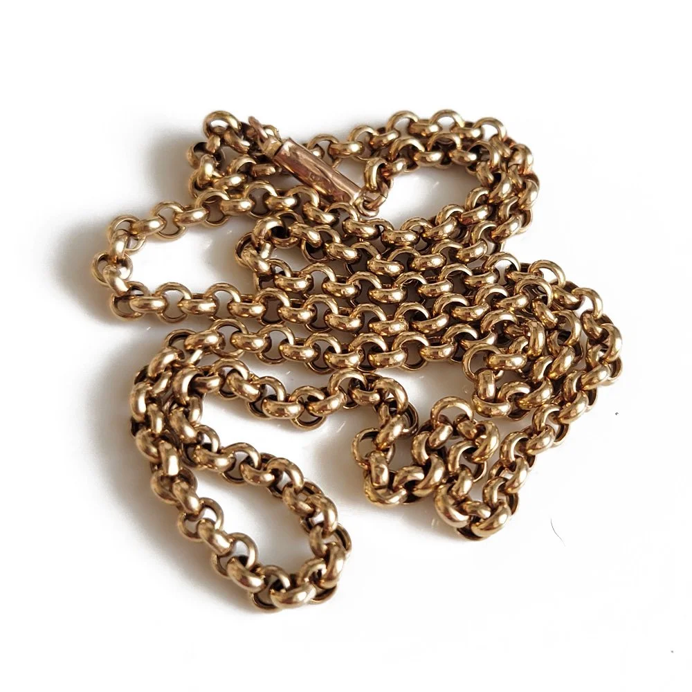 Antique 9ct Gold Rollo Chain