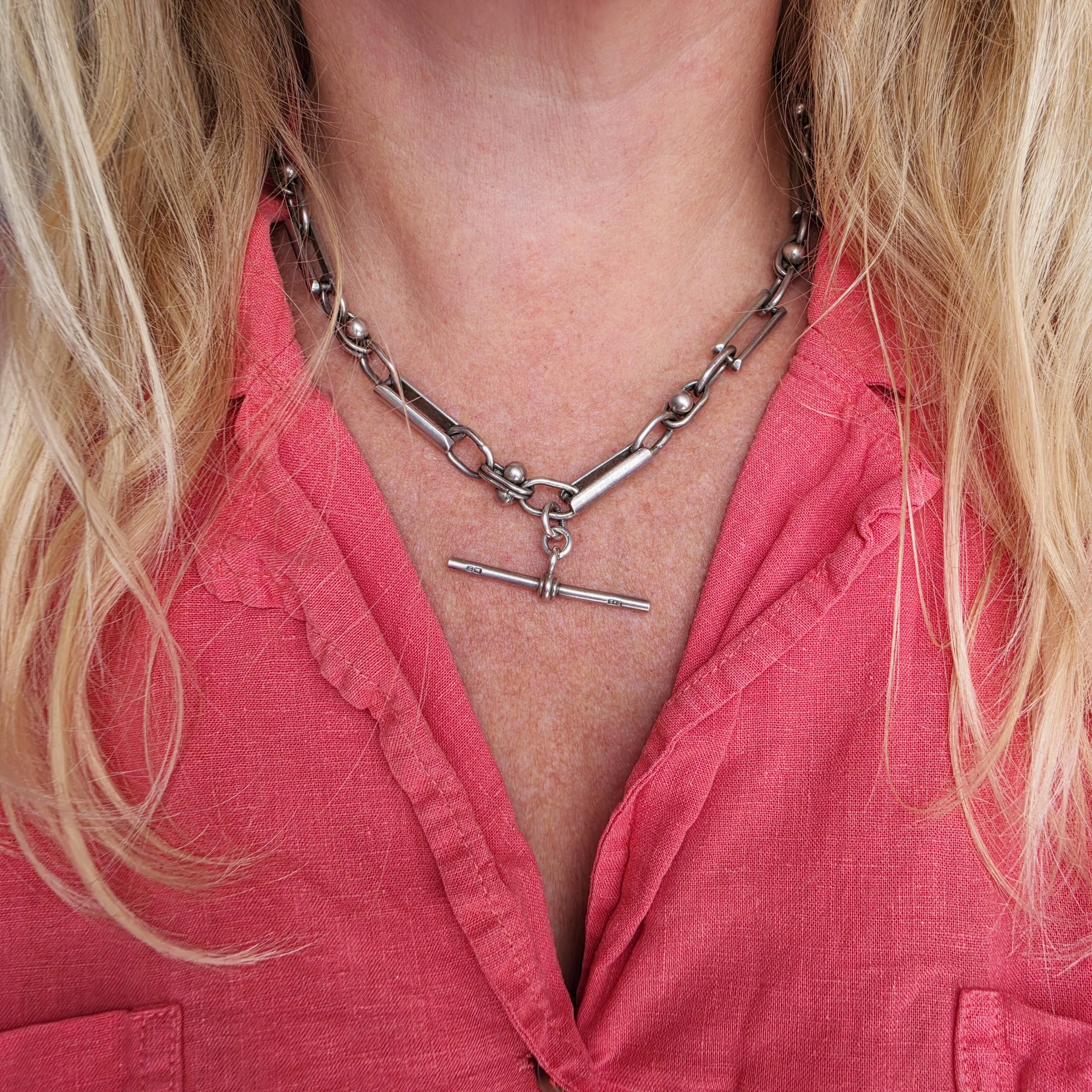 Incredibly Cool 1940s Silver Albert Chain