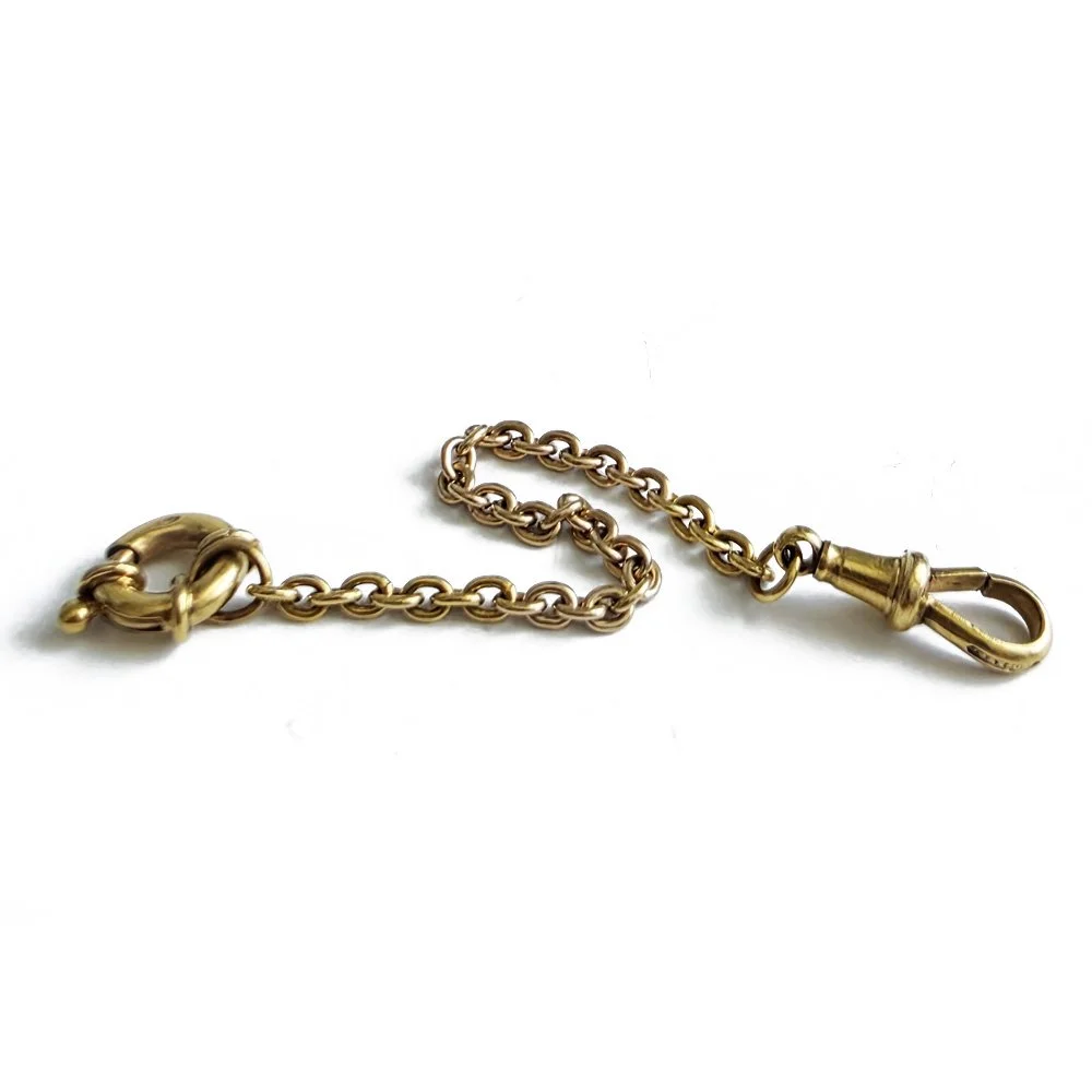 9ct Gold Extender with Dog Clip and Bolt Ring