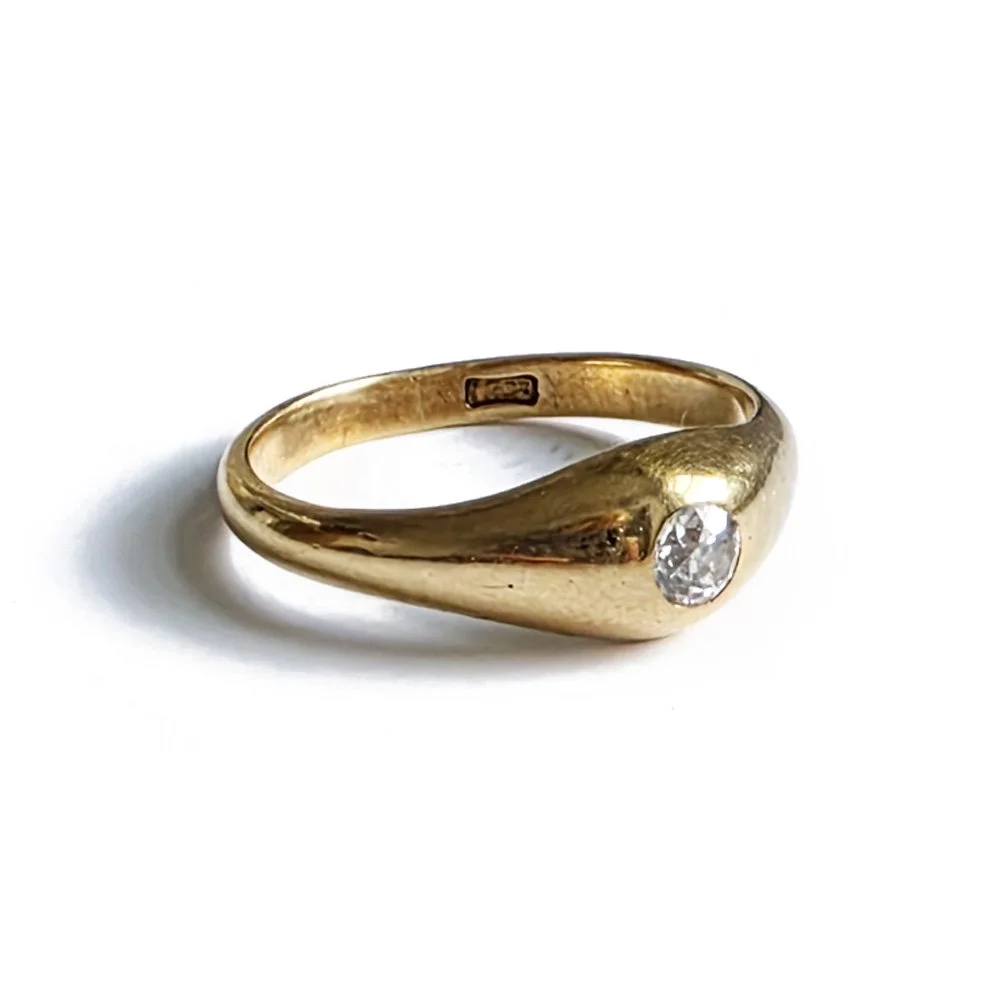 Antique Old Cut Diamond 'Stirrup' Ring