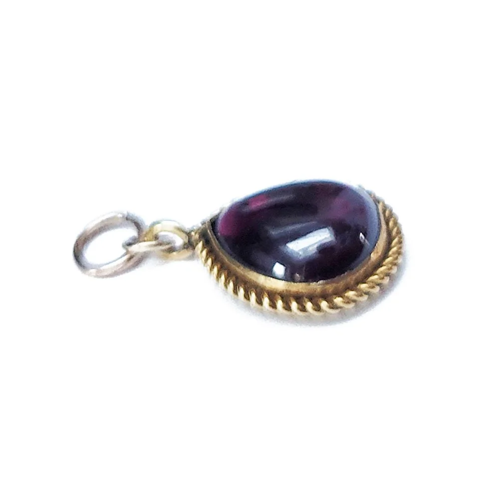 Victorian  Garnet 'teardrop' Pendant