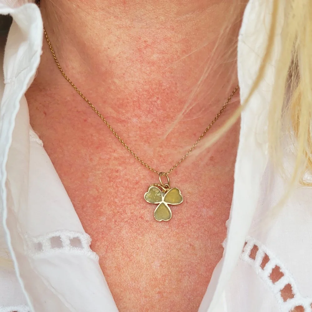 Vintage Connemara Shamrock Pendant