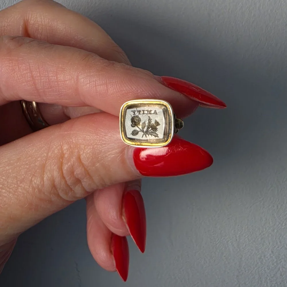 Victorian Rock Crystal 'Amity' Intaglio Fob