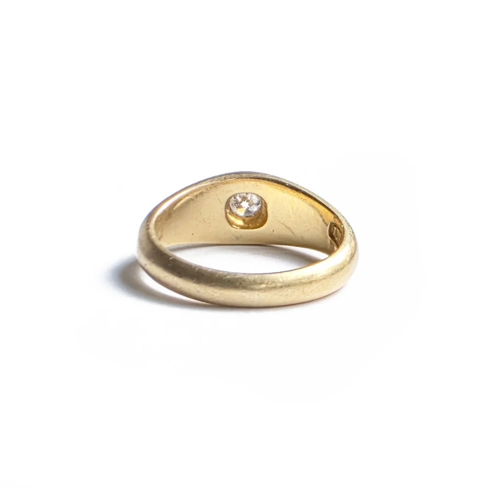 Antique Old Cut Diamond Flush Set Ring