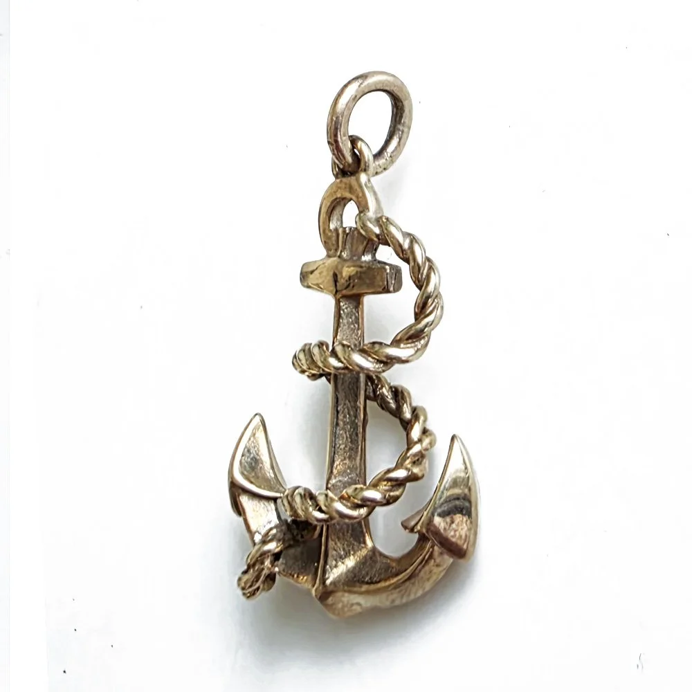 Heavy Vintage 9ct Gold Anchor Pendant