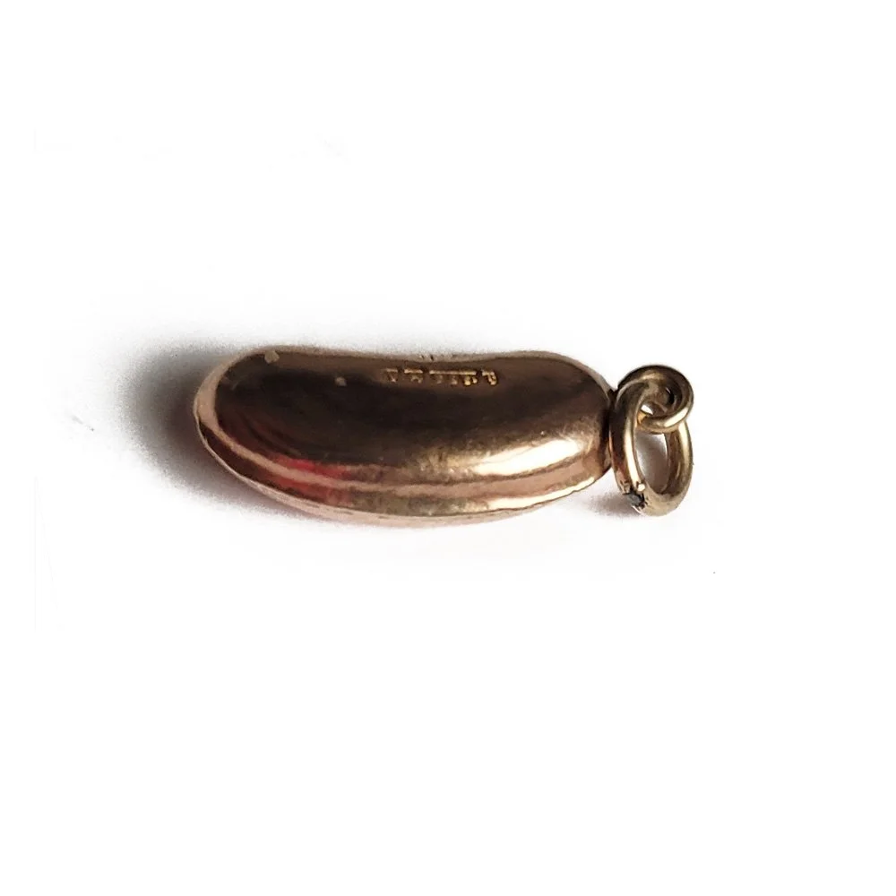1960s Rose Gold Lucky Bean Pendant